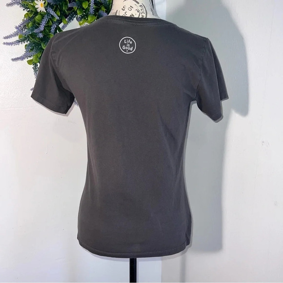 Life is Good XS Baseball T Shirt Game On Short Sleeve Crusher Tee Gray - Picture 3 of 9